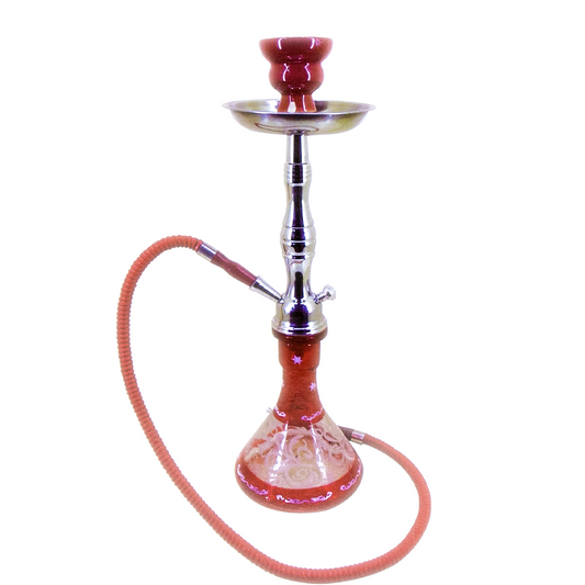 ZEBRA CLOUD 1HOSE 19" HOOKAH - RED