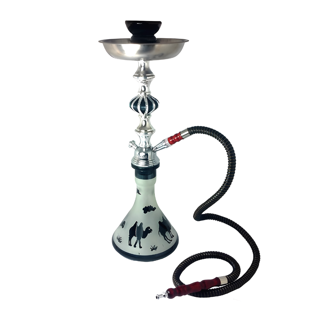 ZEBRA 17" CAMEL HOOKAH - BLACK