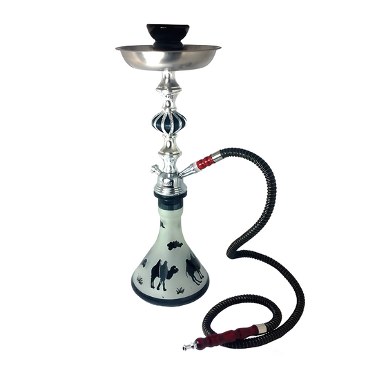 ZEBRA 17" CAMEL HOOKAH - BLACK
