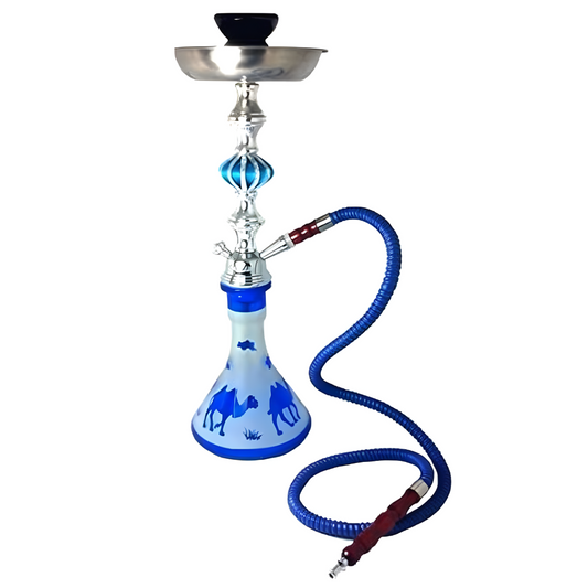 ZEBRA 17" CAMEL HOOKAH - BLUE