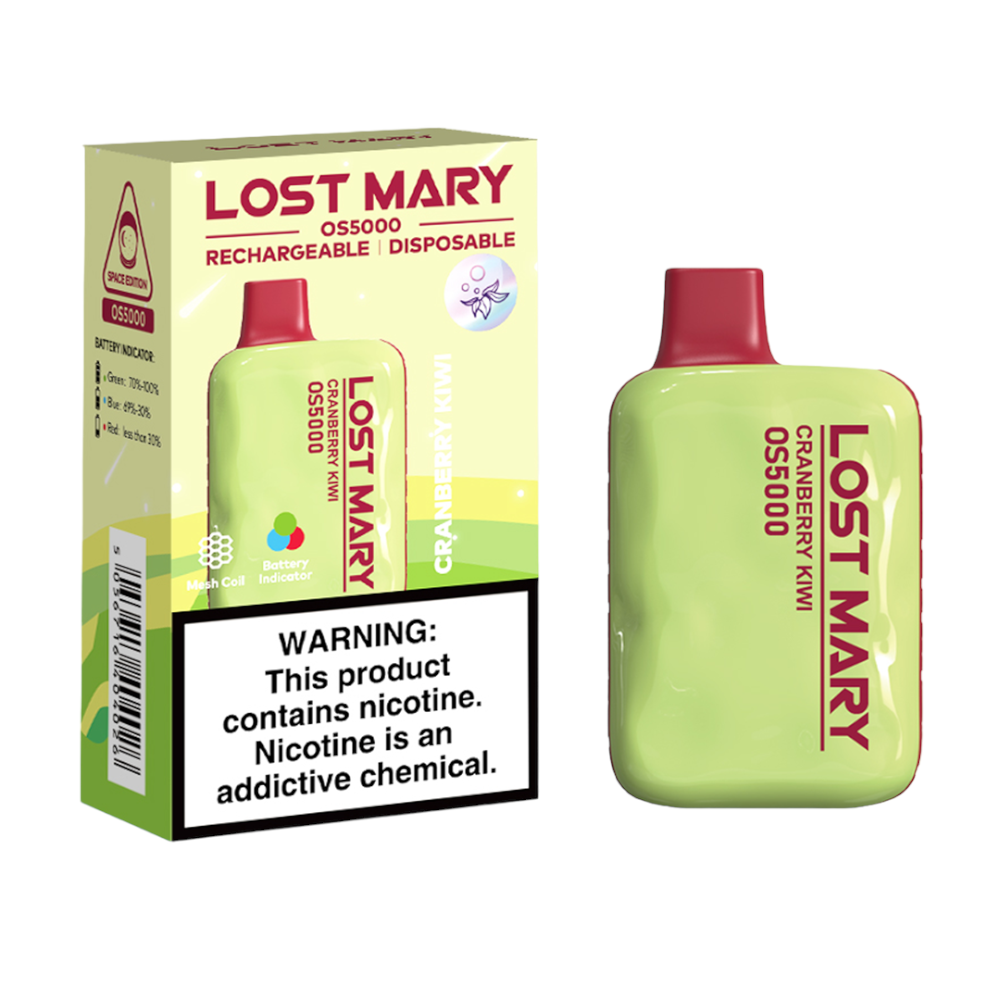 LOST MARY OS5000 5% NIC DISPOSABLE - CRANBERRY KIWI