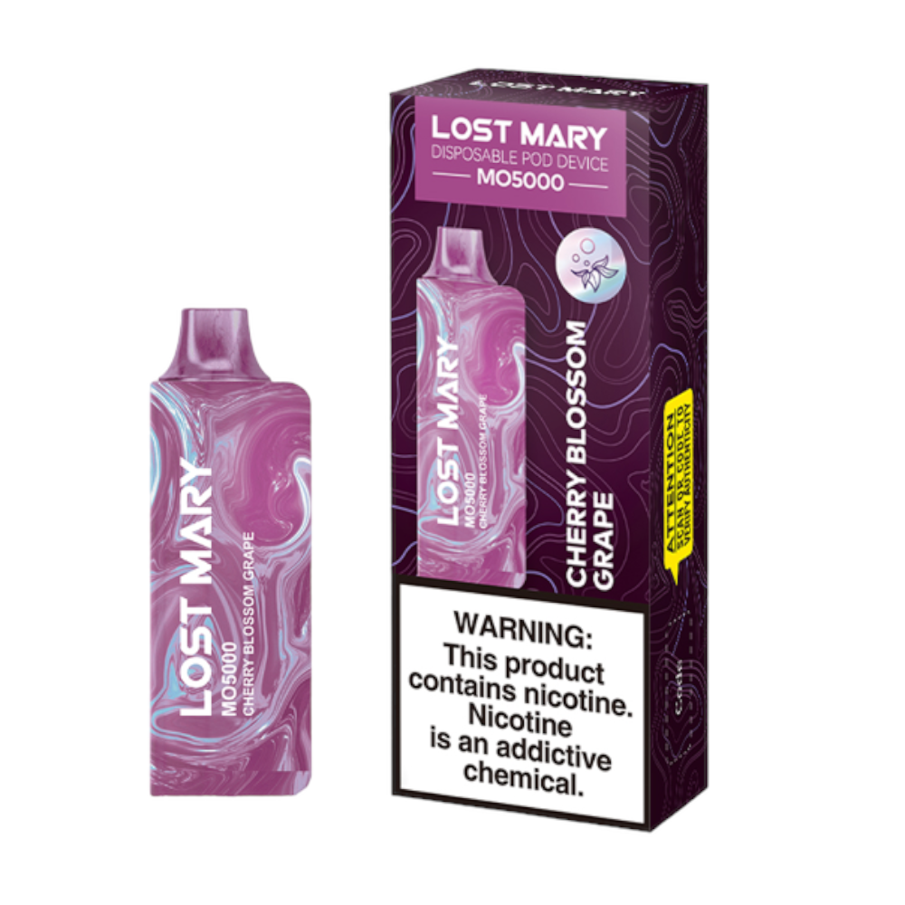 LOST MARY MO5000 5% NIC DISPOSABLE - CHERRY BLOSSOM GRAPE