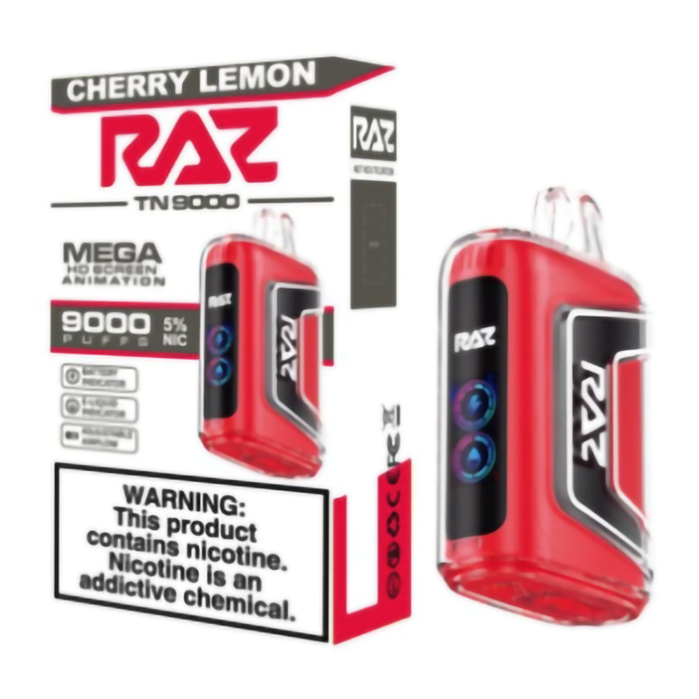 RAZ 5% NIC 9000PUFFS DISPOSABLE - CHERRY LEMON