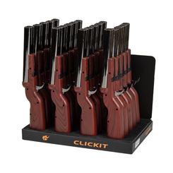 CLICKIT DOUBLE BARREL  LARGE SHOTGUN DOUBLE FLAME