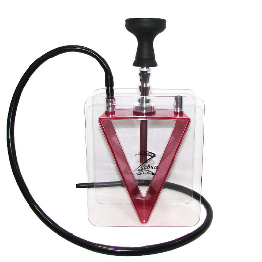 ZEBRA FOUNTAIN HOOKAH - RED