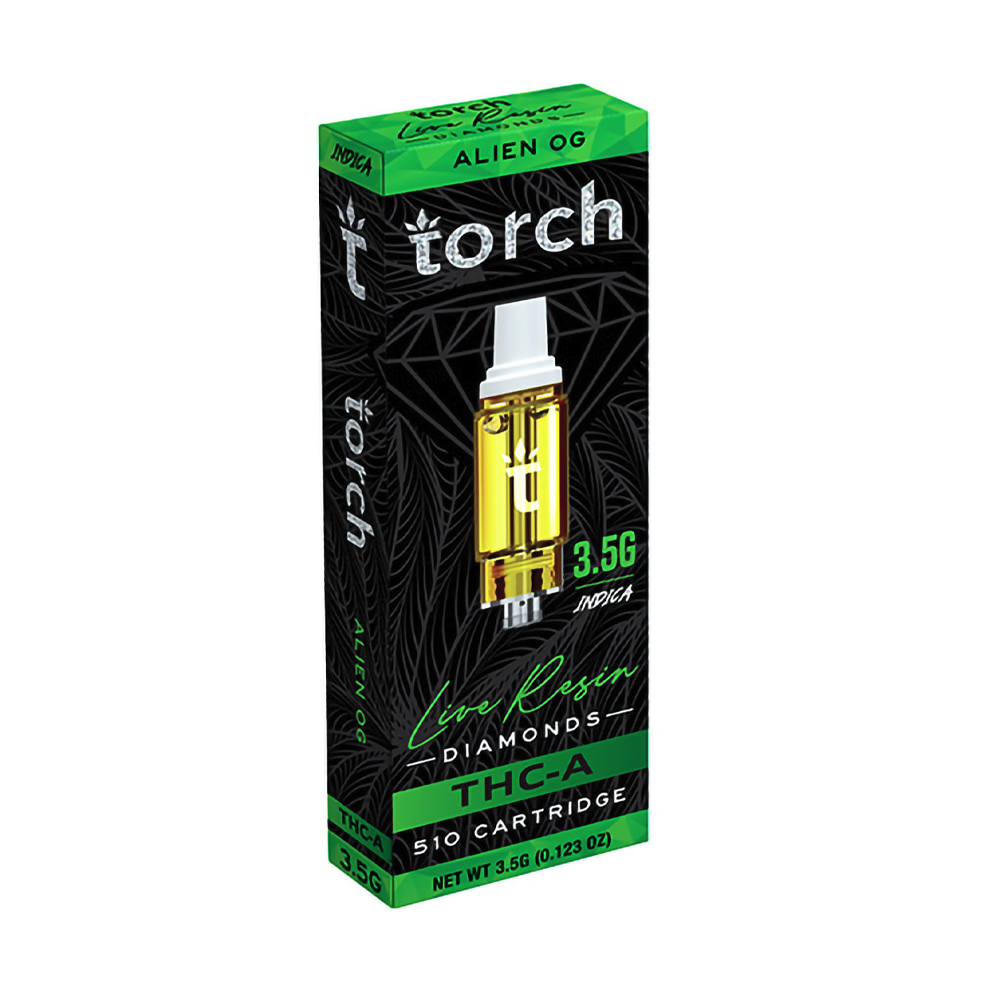 TORCH LIVE RESIN THCA 3.5G CARTRIDGE INDICA - ALIEN OG