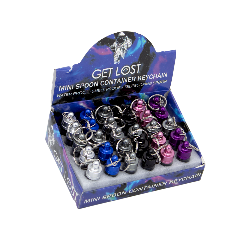 GET LOST MINI SPOON GLASS KEYCHAIN