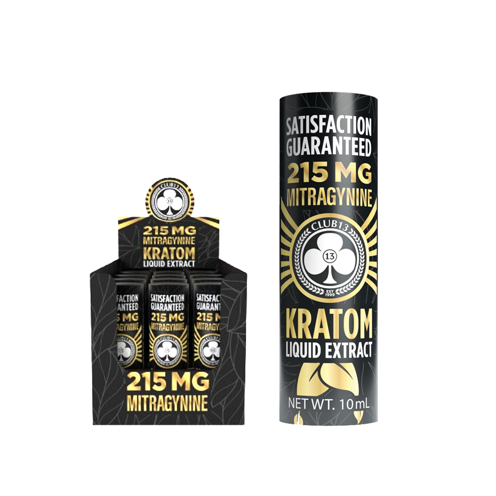 CLUB 13 BLACK & GOLD KRATOM 215MG MIT SHOTS