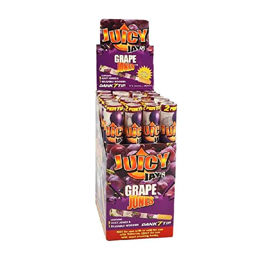 JUICY JAYS 001 CONE W/ WOODEN TIP - GRAPE JONES
