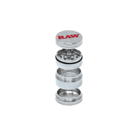RAW STAINLESS STEEL 50MM 4PARTS SHREDDER