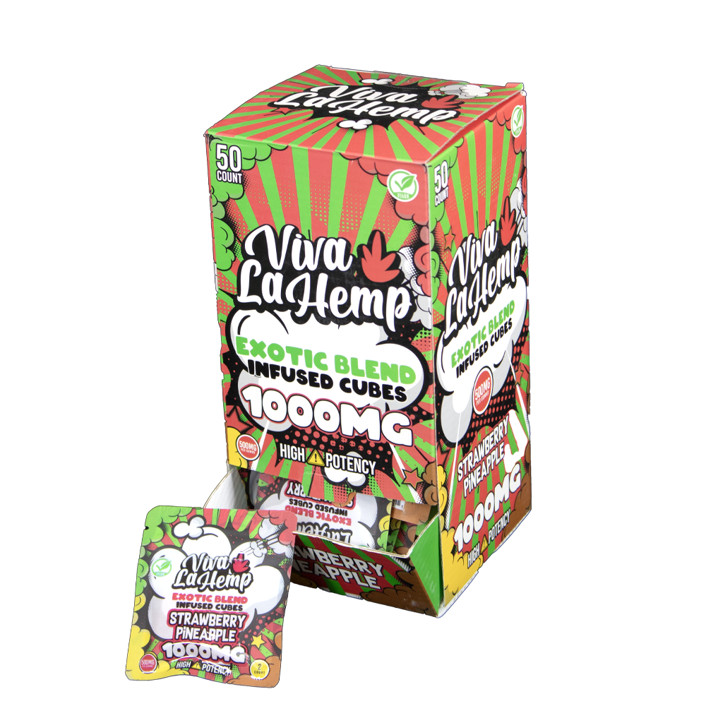 VIVA LA HEMP EXOTIC BLEND 1000MG 2CT GUMMIES - STRAW PINEAPPLE