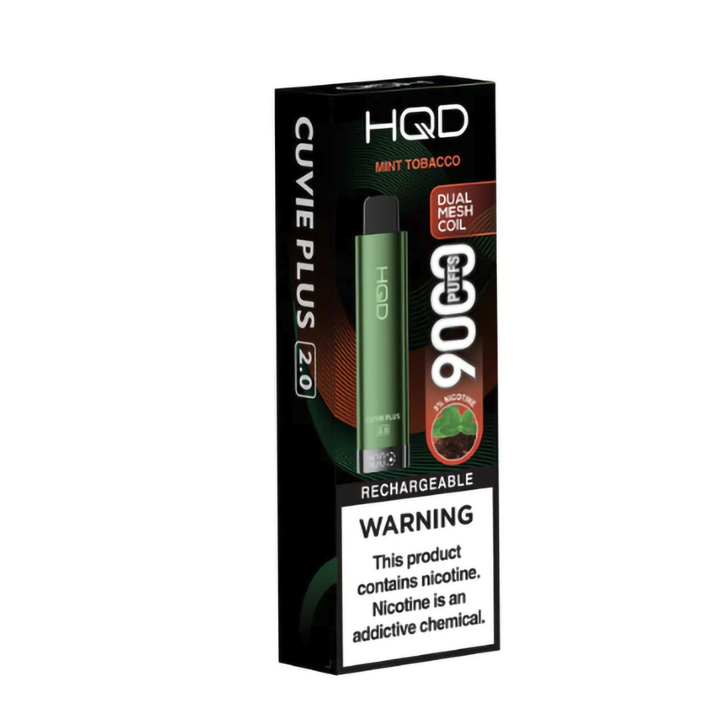 HQD CUVIE PLUS 2.0 5% DISPOSABLE - MINT TOBACCO
