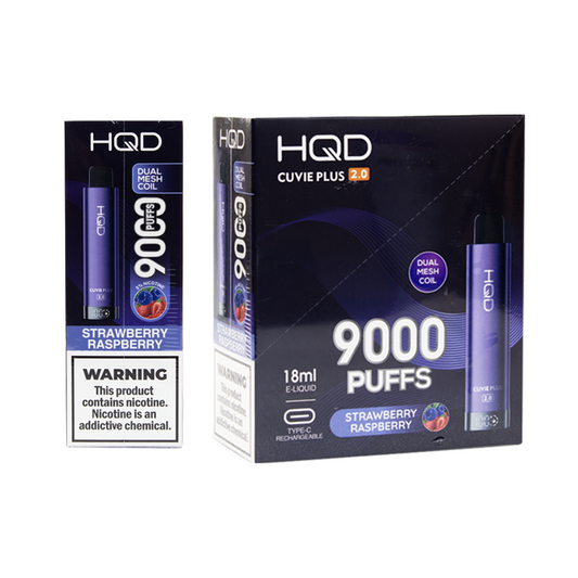 HQD CUVIE PLUS 2.0 5% DISPOSABLE - STRW RASPBERRY