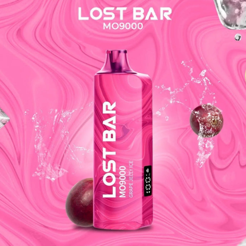 LOST BAR MO9000 5% NIC DISPOSABLE - GRAPE JELLY ICE
