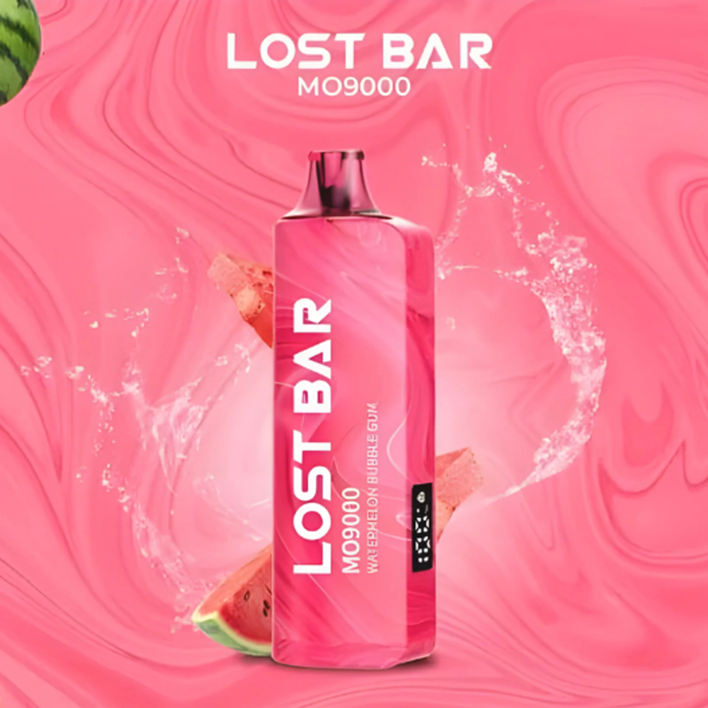 LOST BAR MO9000 5% NIC DISPOSABLE - WATERMELON BUBBLE GUM