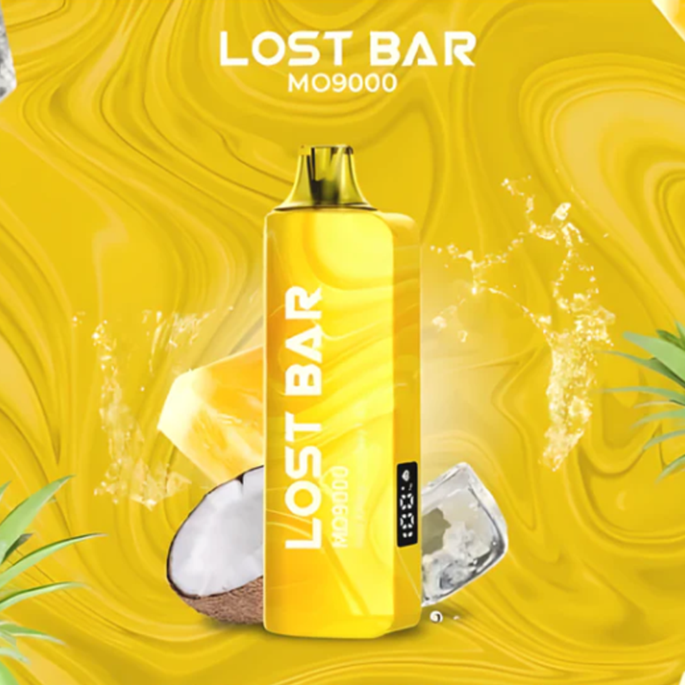 LOST BAR MO9000 5% NIC DISPOSABLE - PINEAPPLE COCONUT ICE