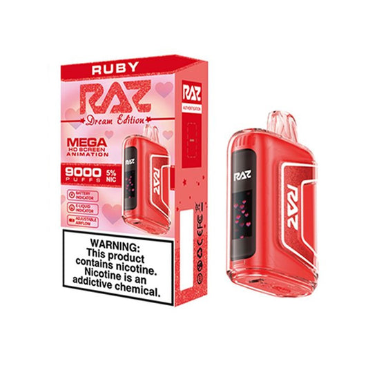 RAZ 5% NIC 9000PUFFS DISPOSABLE - RUBY (CHERRY STRAW RASP)