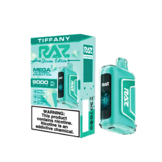 RAZ 5% NIC 9000PUFFS DISPOSABLE - TIFFANY(KIWI WTRMLN)