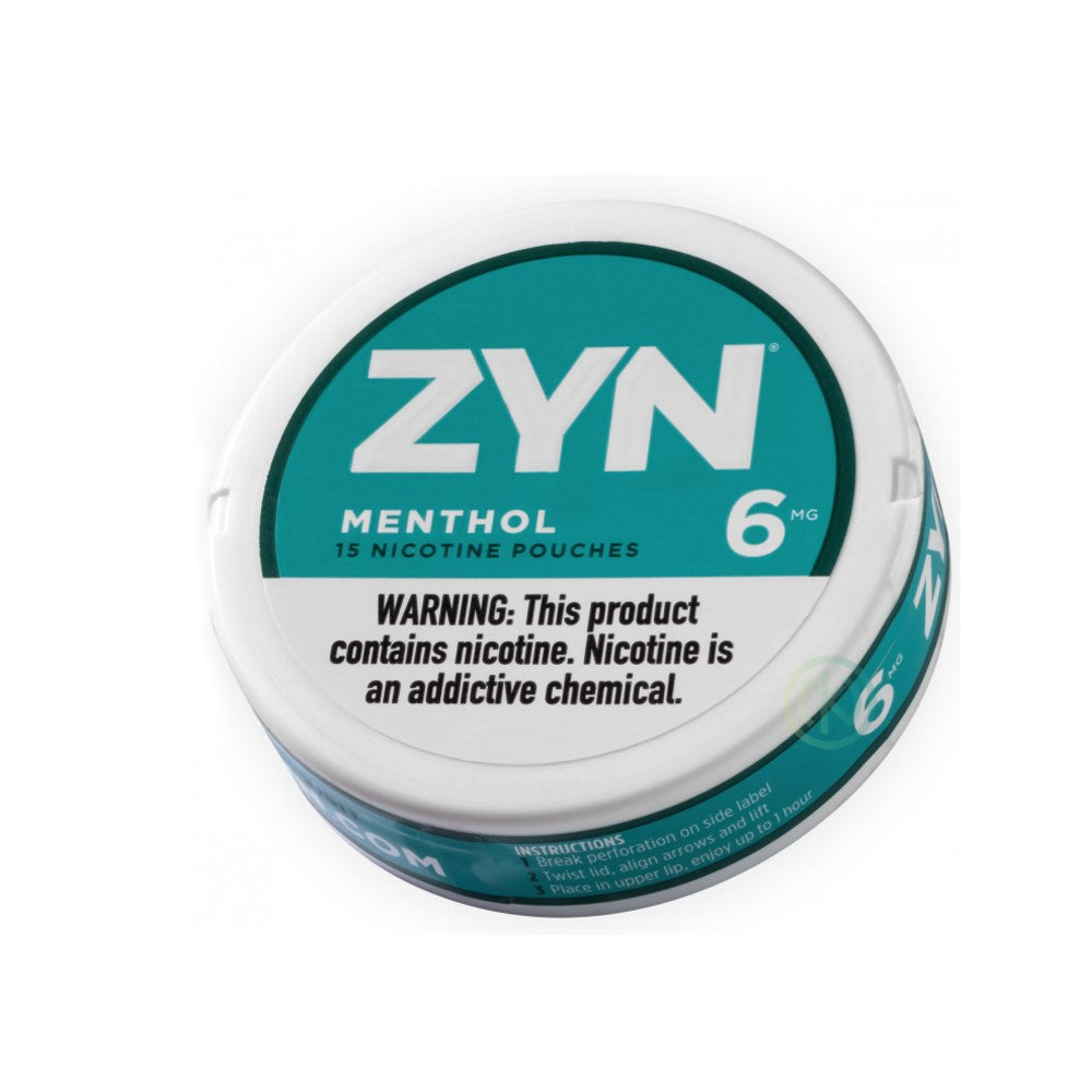 ZYN NICOTINE 6MG POUCHES - MENTHOL