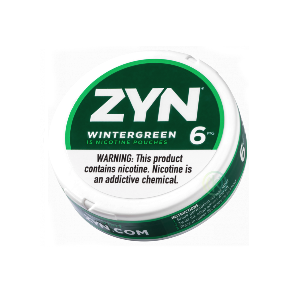 ZYN NICOTINE 6MG POUCHES - WINTER GREEN