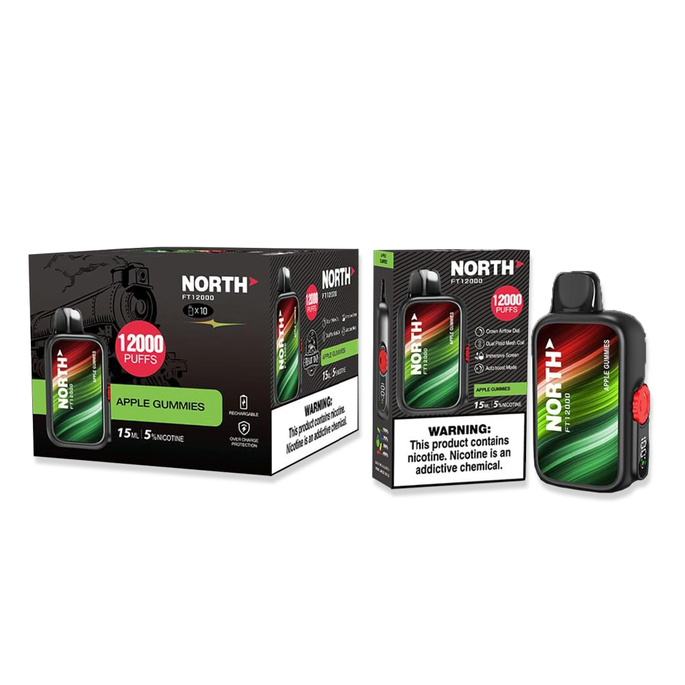 NORTH FT12000 PUFFS 5% NIC DISPOSABLE - APPLE GUMMIES