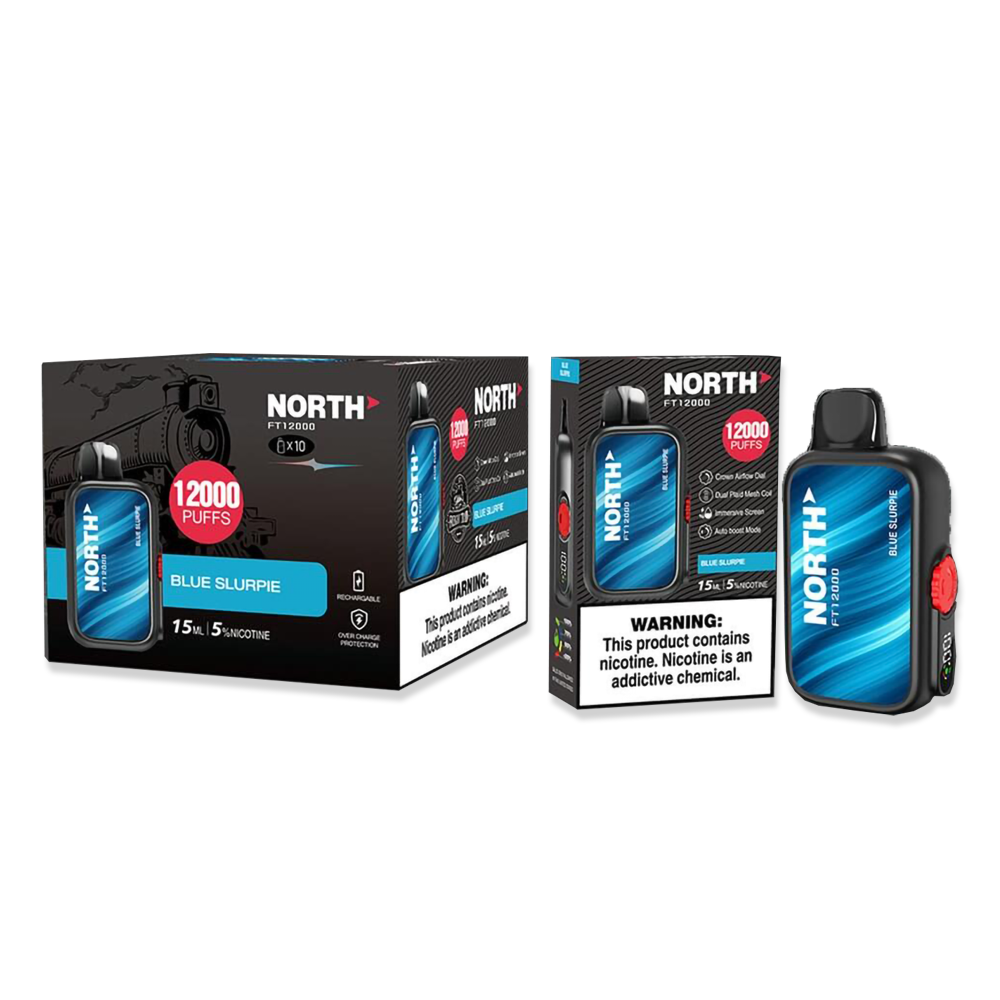 NORTH FT12000 PUFFS 5% NIC DISPOSABLE - BLUE SLURPIE
