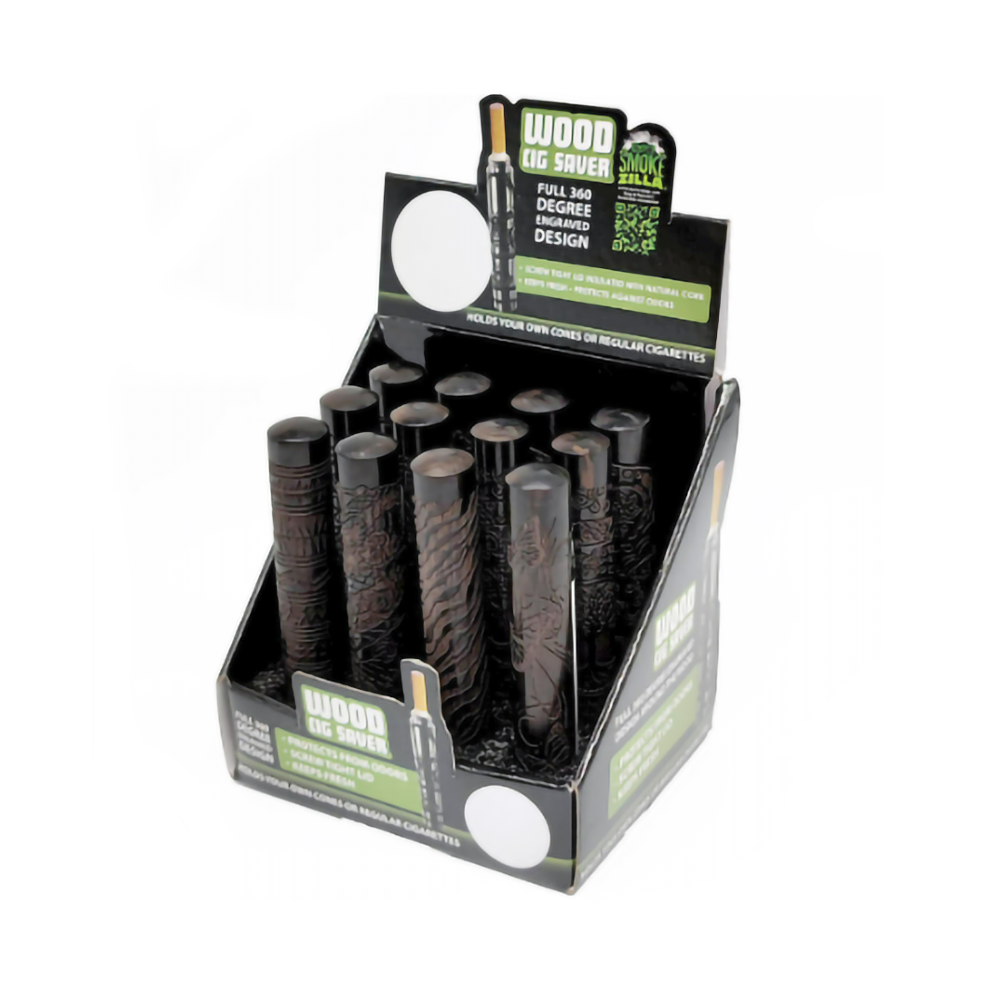 SMOKE ZILLA WOODEN CIGARETTE SAVER
