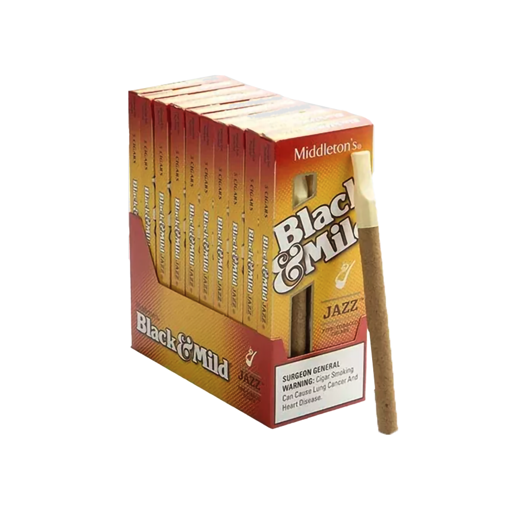 BLACK & MILD 5PK PLASTIC TIP - JAZZ