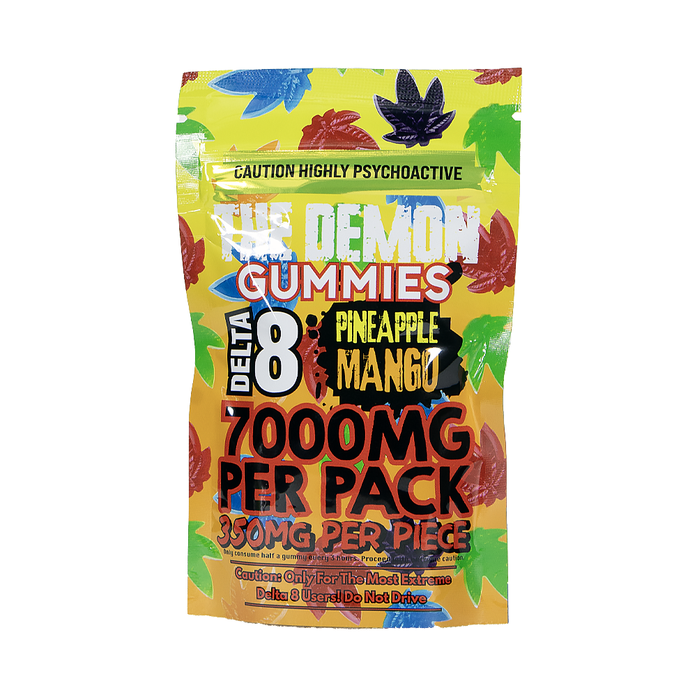 THE DEMON 7000MG D8 GUMMIES - PINEAPPLE MANGO