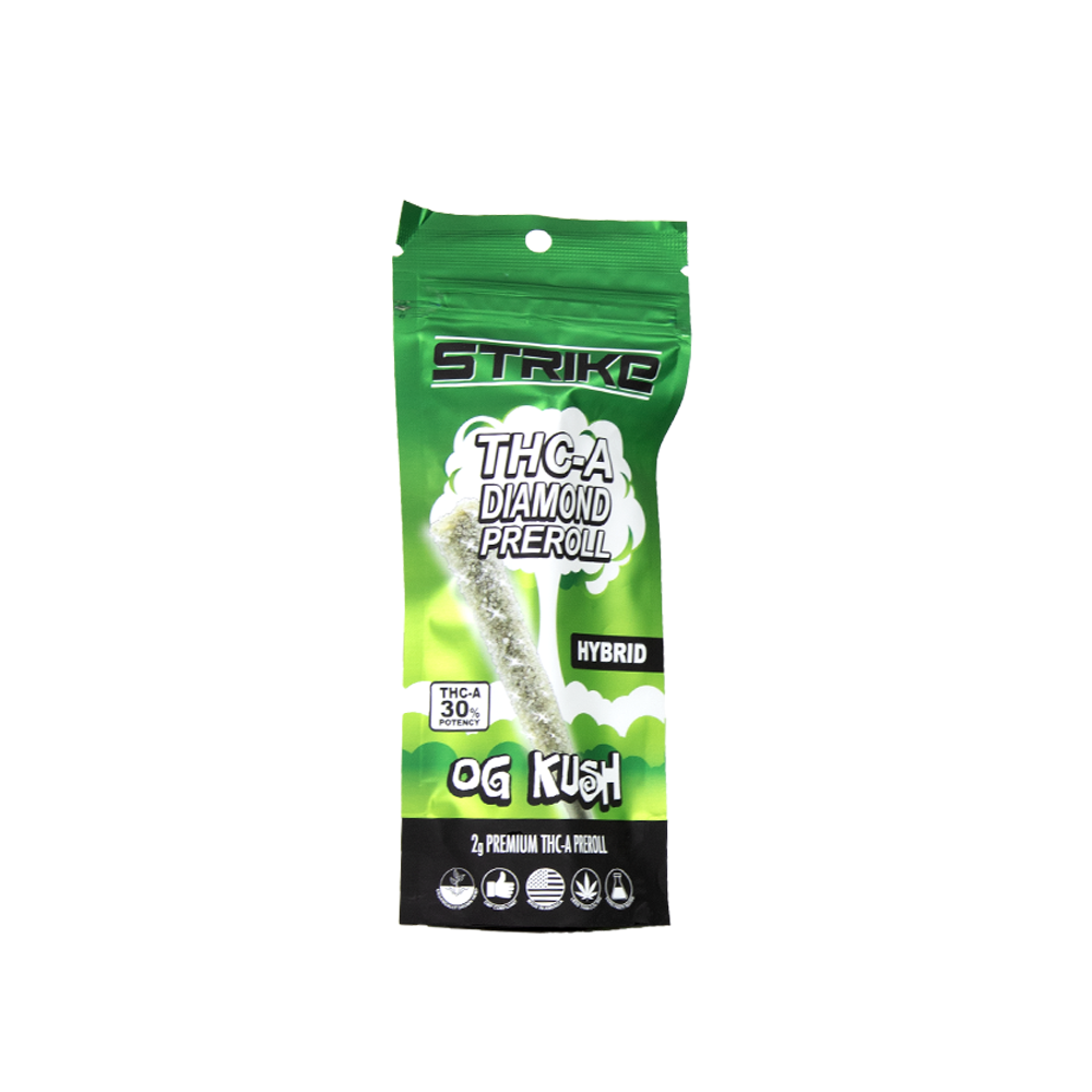 STRIKE DIAMOND 2G PRE ROLL HYBRID - OG KUSH