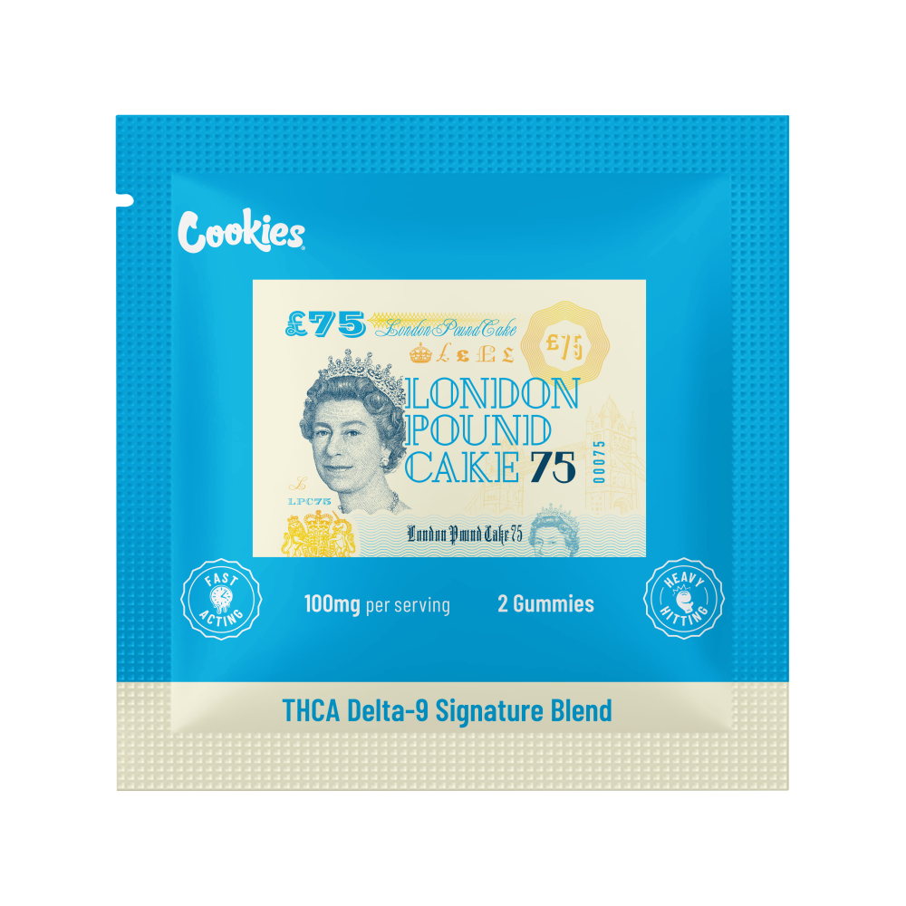 COOKIES THCA/D9 SIGNATURE BLEND 2CT 100MG GUMMIES - LONDON POUND CAKE