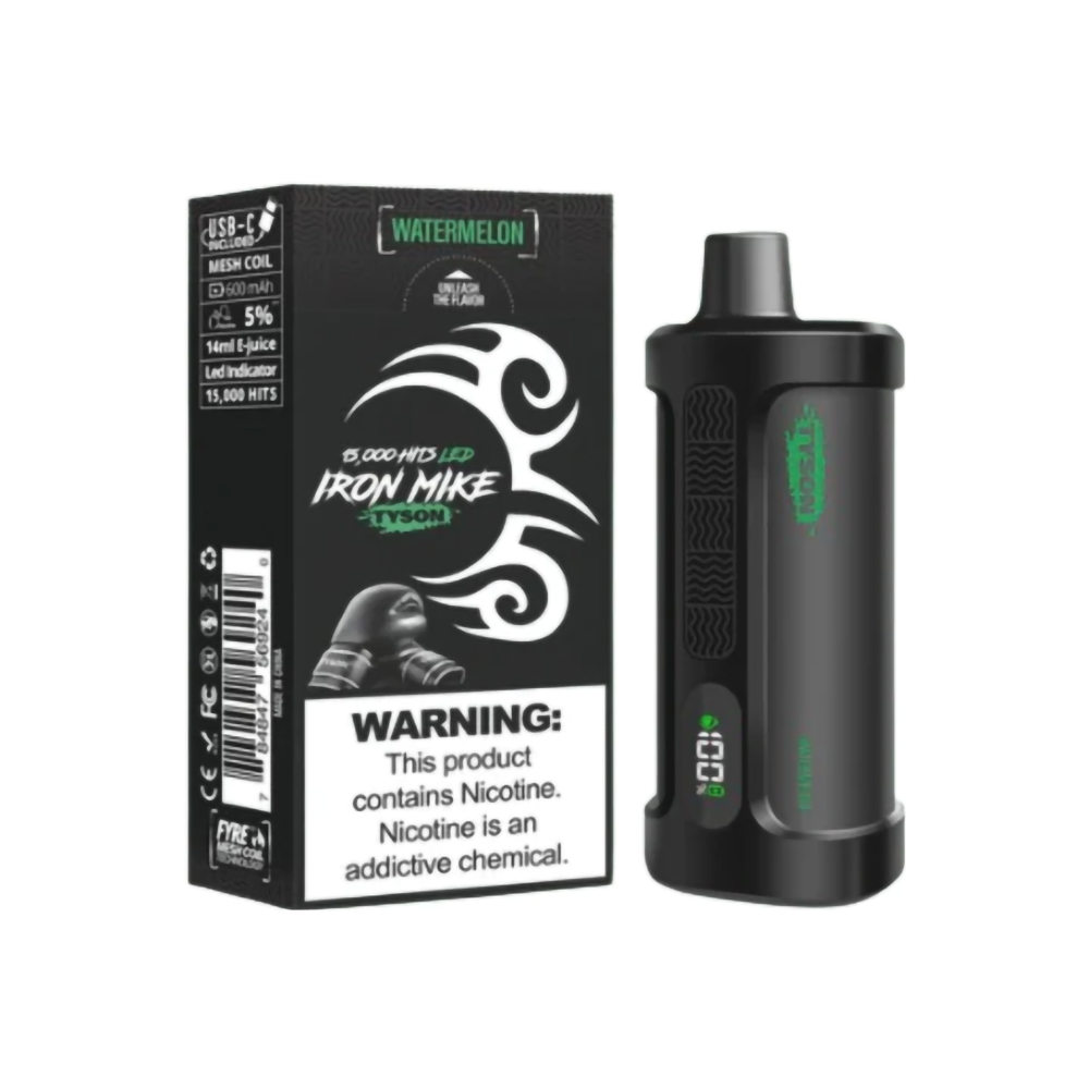 TYSON IRON MIKE 5% NIC 15000PUFFS DISPOSABLE - WATERMELON
