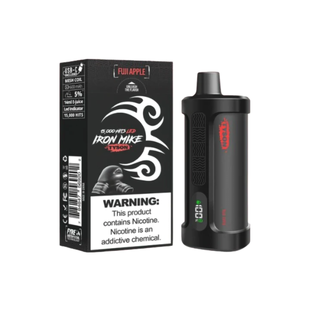 TYSON IRON MIKE 5%NIC 15000PUFFS DISPOSABLE - APPLE PUNCH