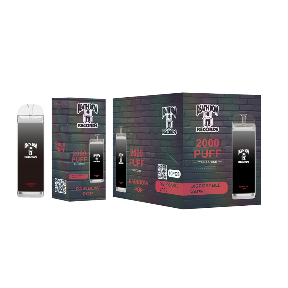 DEATHROW 2% NIC 2000 PUFFS DISPOSABLE - RAINBOW POP