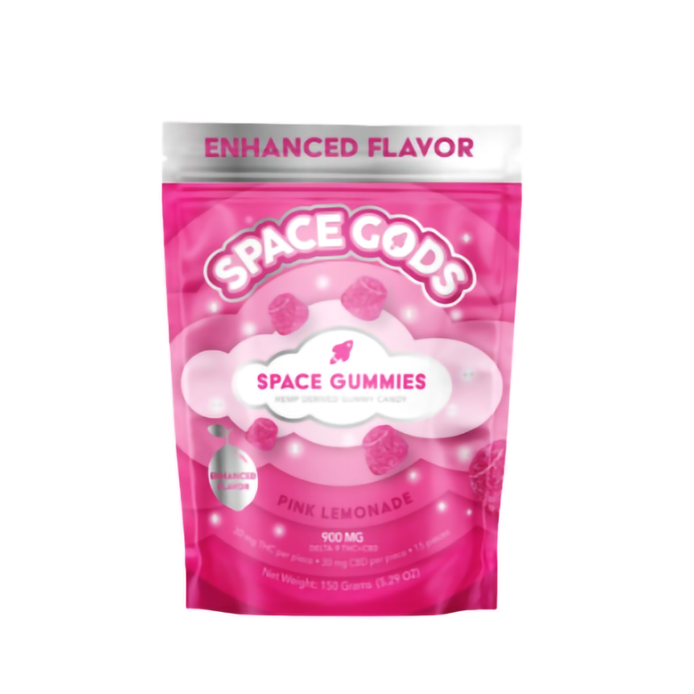 SPACE GODS D9 THC+CBD 900MG 15CTS SPACE GUMMIES - PINK LEMONADE