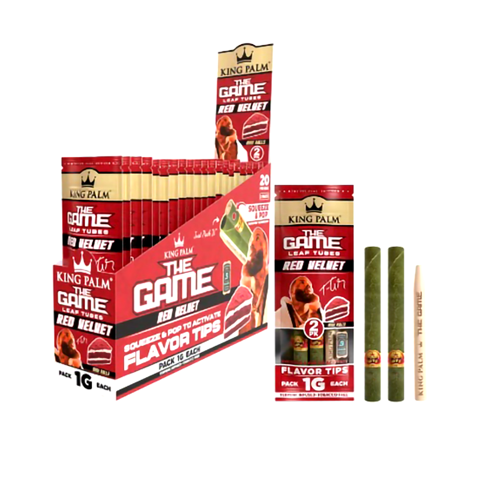 KING PALM MINIS 1G ROLLS - THE GAME RED VELVET