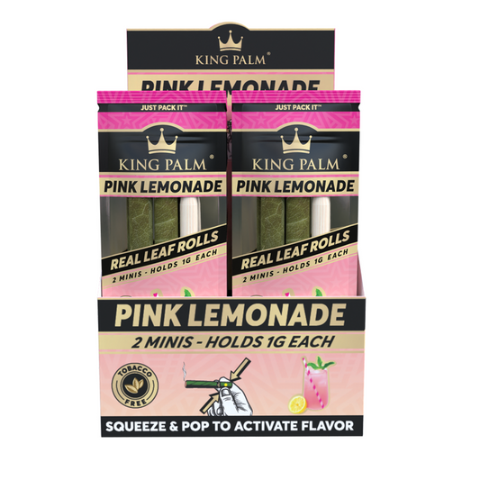KING PALM 1G 2PK MINI ROLLS -PINK LEMONADE