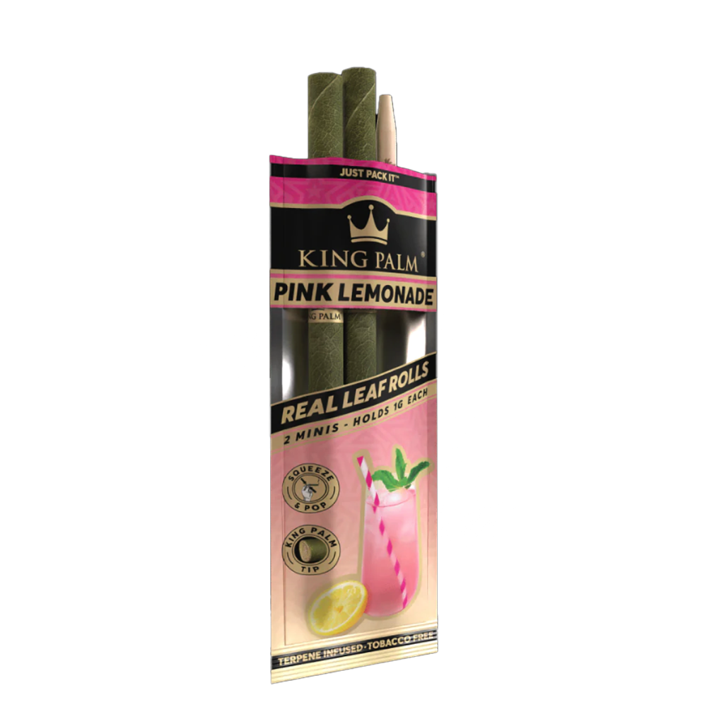 KING PALM 1G 2PK MINI ROLLS -PINK LEMONADE