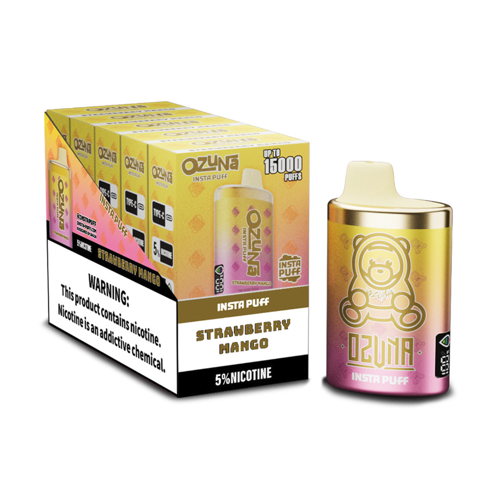 OZUNA INSTA 5% NIC 15000PUFFS DISPOSABLE - STRAW MANGO