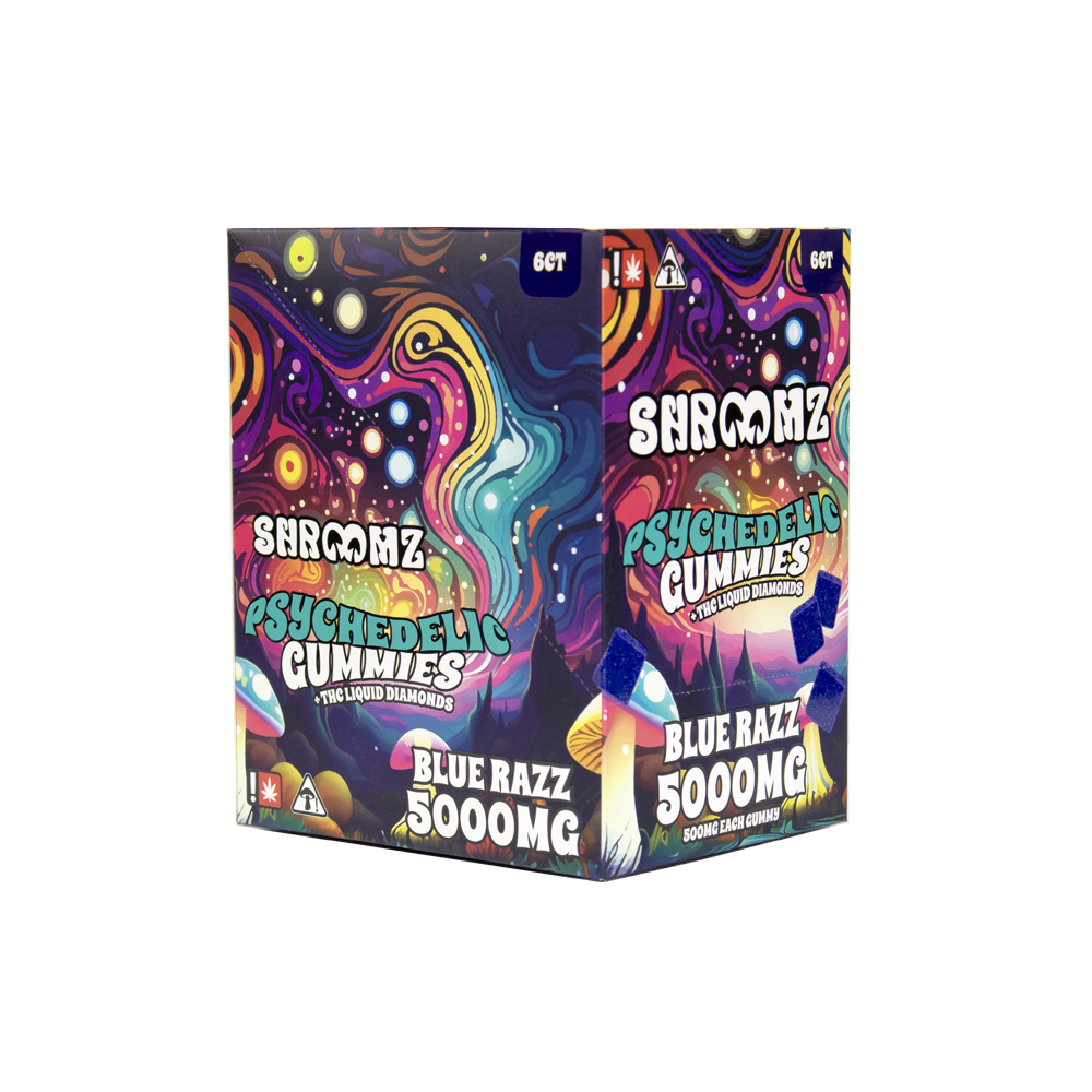 SHROOMZ THC 5000MG GUMMIES - BLUE RAZZ