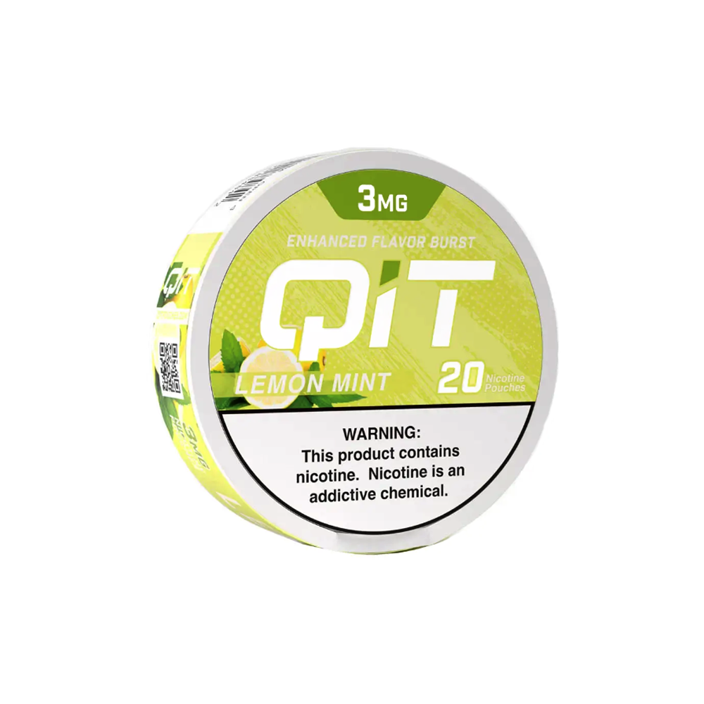 QIT NICOTINE 3MG POUCHES - LEMON MINT