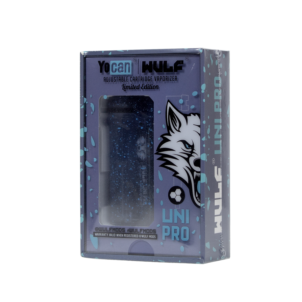 WULF MODS X YOCAN UNI PRO MAX 650 mAh CARTRIDGE & STARTER KIT - PURPLE BLACK SPATTER