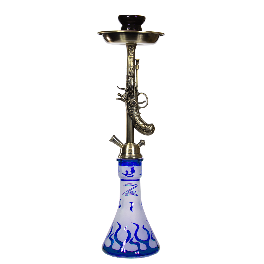 ZEBRA WILDWEST 1 HOSE 29" HOOKAH - BLUE