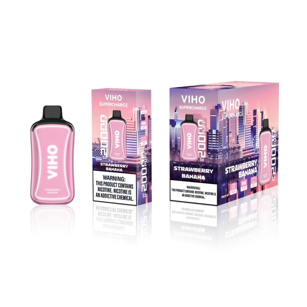 VIHO SUPERCHARGE 5% NIC 20000PUFFS DISPOSABLE - STRAW BANANA
