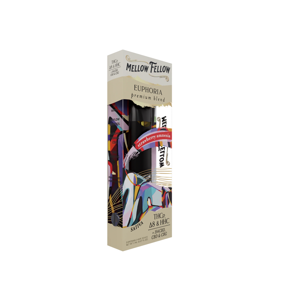 MELLOW FELLOW EUPHORIA BLEND 2ML DISPOSABLE -STRAW AMNESIA