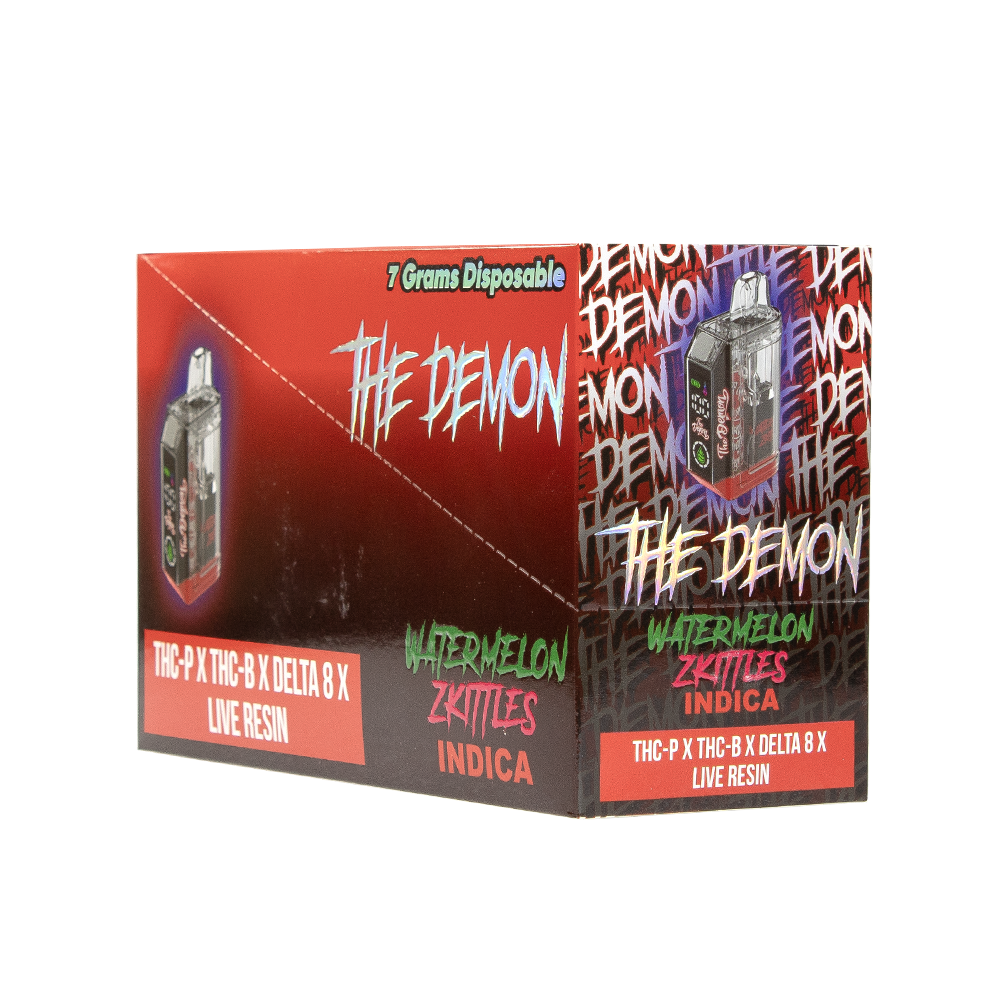 THE DEMON THC-PX /THCB/D8 7G DISPOSABLE INDICA - WATERMELON ZKITTLES