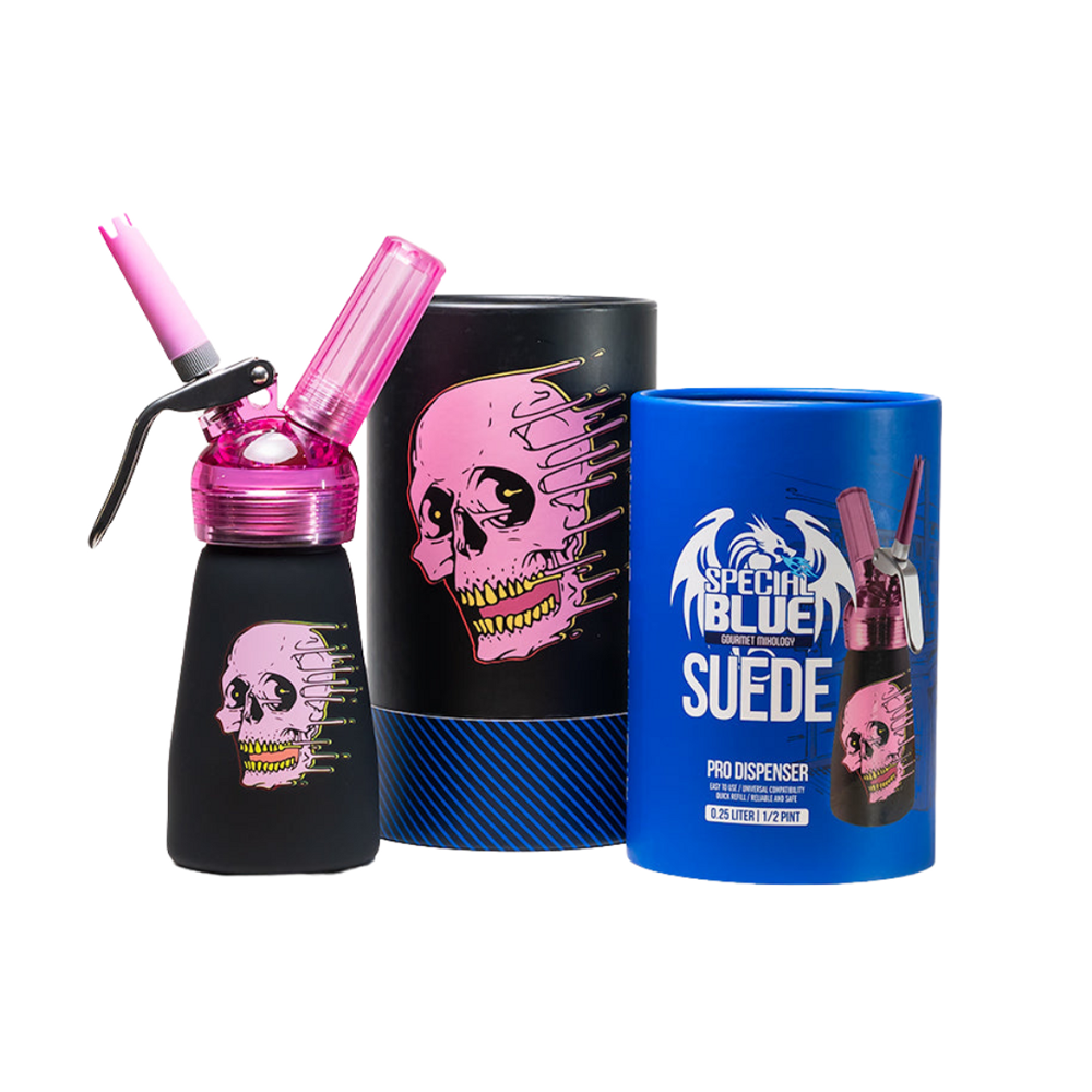 SPECIAL BLUE 1/2 PINT PLASTIC HEAD PRO DISPENSER - DRIP SKULL
