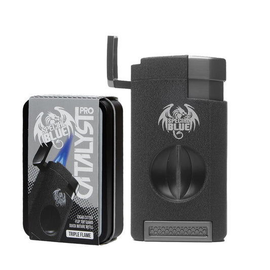 SPECIAL BLUE CATALYST PRO CIGAR  LIGHTER with CUTTER - NOIR