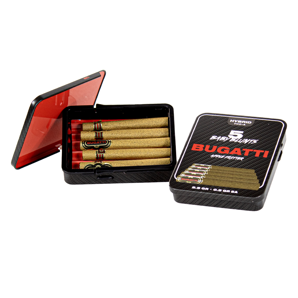 BUGATTI THCA 2.5G 5CTS BABY BLUNTS HYBRID - APPLE FRITTER