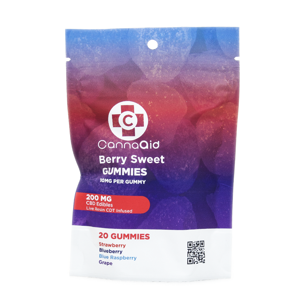 CANNAAID CBD 200MG GUMMIES - BERRY SWEET